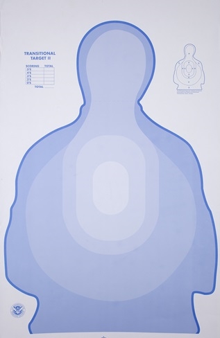 TSR-II DHS Blue Transitional Silhouette Target - Box Of 200