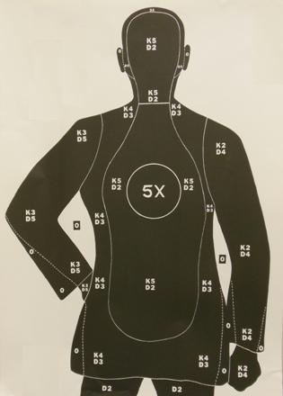 B21XFS Target - Police Qualification Silhouette - Box Of 100